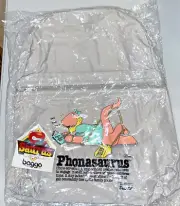 Vintage 1987 Saurus Gang Phonasaurus Gray Backpack Baggo Cliff Galbraith Bag