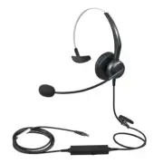 VF31 Monaural Corded Operators Call Center Telephone Headset Headphone Earbuds
