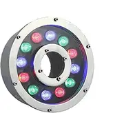 Submersible LED Light - Outdoor Recessed Spot Light, Waterproof Underwater Light, LED Ring Fountain Lamp, IP68 Waterproof Pond Lighting, for Garden Pond Pool Decor Spotlight (Color : Yellow, Size :