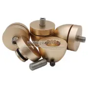 4x Speaker Spike Pad Adjustable Height Damping Isolation Stand Feet Nail #Golden
