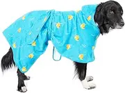 Barkbox Premium Absorbent Hooded Dog Bathrobe Towel - Quick Drying Pet Towel for Bath & Beach Trips - Luxurious & Soft Blue Rubber Duck Dog Bathrobe - Large