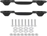 RDEXP 2 Pieces Plastic Luggage Bracket Side Feet Black w/Screws ZF-2 9.76" x 5.91"