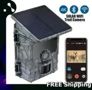 Camara de Caza con Panel Solar Vision Nocturna LED IR WiFi 30MP Hunting Camera