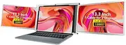Portable Monitor for Laptop, 1080P IPS FHD Dual Triple Screen Extender with Retractable Bracket, 13.3inch Monitor Extender for 13.3in to 17.3in Laptop (S300)