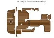 2004 Sea Ray 240 Sundancer Swim Platform Cockpit Pad Boat EVA Foam Teak Floor AU