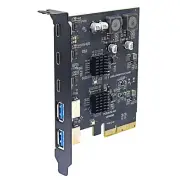 NEW PCI Express X4 to 3 Port Type C + 2 Port USB3.2 Gen2 10Gbps Adapter ASM3142