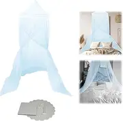 Mosquito Net for Bed, Bed Canopy Mosquito Net for Queen Bed, Dome, Mosquito Net, Bed Tent for Adult Beds(Blue,1.8-2m/6-6.5ft)