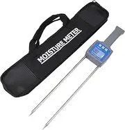 Grain Humidity Meter, Digital Grain Humidity Meter Portable LCD Display Multifunctional Grain Humidity Meter Humidity Detector