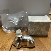 Avon Vintage Perfume Silver Fawn W/ Box Never Used W/perfume Still In Bottle