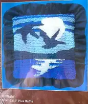 Sultana Latch Hook Pillow Kit 79272 In Flight 12" x 12"