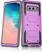Asuwish Phone Case for Samsung Galaxy S10e Cover Hybrid Shockproof Drop Proof Full Body Protective Cell Accessories Rugged Slim Mobile Dual Layer Glaxay S 10e Galaxies Gaxaly E10 SM Women Men Purple