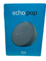 Echo Pop Newest Model Our Smallest Alexa Speaker, Fits in Any Room Midnight teal