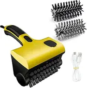 Electric Grill Brush, Electric Grill Cleaner, Electric Grill Brush for Outdoor Grill, Electric BBQ Grill Brush, Electric Grill Cleaning Brush, Electric Stainless Steel Grill Brush & Nylon Grill Brush