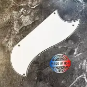 3 ply White Wide Bevel Half Face Pickguard for 1970's Gibson SG Custom 3 Pickup