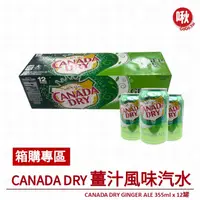 在飛比找蝦皮購物優惠-(整箱購)CANADA DRY 薑汁風味汽水GINGER A