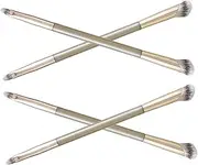 PACKOVE 4pcs Dual Ended Makeup Brush for Contouring Highlighting Detailing Soft Bristles for Efficient Concealing for Skin Finish