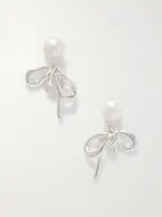 [Completedworks] Completedworks - Once In A Blue Moon Recycled Silver Pearl Earrings - One size One size Silver