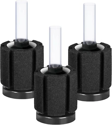 3 Pack Aquarium Bio Sponge Filter Breeding Fry Betta Shrimp Nano Fish Tank Smal