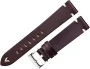 YingYou Leather Watchband 18mm 20mm 22mm Oil Wax Genuine Watch Straps Red Brown Handmade S Quick Release Cowhide Bracelet Compatible With Gear S3