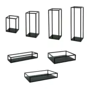 Retro Iron Geometric Shape Storage Rack Display Storage Tray Organizer