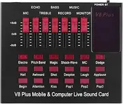 Labymos Multifunctional Mobile & Computer Live Sound Card USB o Interface with Multe Sound Effects BT Connection for Singing Live Streaming Chating Music Hosting