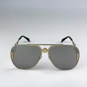Versace Men Sunglasses Gold Light Grey Mirror Silver Pilot VE2255 10026G NEW