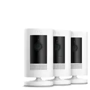 Ring Stick Up Camera Indoor/Outdoor with Battery 3 Pack (White)
