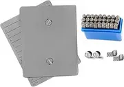 Crypto Wallet Cold Storage Metal Stamp Bitcoin Seed Phrase Storage Compatible with Hardware Wallets,2 Plates&1 Letter Stamps Set