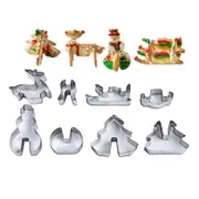 8pcs/Set Christmas Stainless Steel Biscuit Molds DIY Cookie Cutter Set Baking Moulds Cake Cookie Cutter Molds