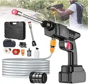 Generic Portable Cordless Multi-Function High Pressure Water Blaster; Battery Operated, 22 Bar, 5 Meters Hose, Pressure Washer