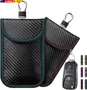 Faraday Bag Key Protector, 2 Pack Signal Blocking RFID Key Fob Protector Pouch,