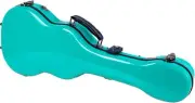 Crossrock Deluxe Fiberglass Baritone Ukulele Case, Mint Blue