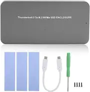 Richer-R HDD Enclosure,SSD Mobile Hard Disk Box Type-C PCIEX4 GEN3 40G HDD Hard Disk Enclosure for Thunderbolt 3,HDD Box Hard Disk Enclosure with LED Power Indicator