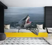 3D Ocean Shark KEP3119 Wallpaper Mural Self-adhesive Removable Sticker Kay