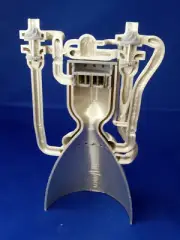 Cutaway Rocket Engine Model