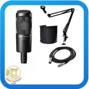 Audio-Technica Condenser Microphone AT2035 + Pop Guard + Microphone Arm MPC-1B +