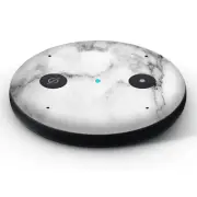 Vinyl Decal Skin for Amazon Echo Input - Light Black White Marble