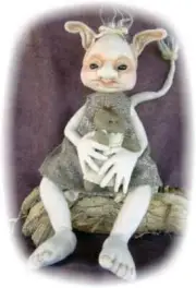 Cloth Art Doll Pattern "Bazel the Tree Troll" By Shelley Hawkey.