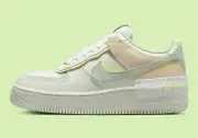 Women Nike Air Force 1 Shadow Low Sail Light Silver Citron Tint DR7883-101 sz 11