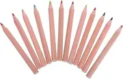 Gogogmee 12 Pack Short Rainbow Pencils Boys and Girls Drawing Pencils Set Multicolored Art for Toddlers