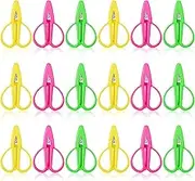 18 Pcs Small Scissors All Purpose Colorful Mini Stainless Steel Sharp Scissors Bulk with Protective Cover for Embroidery, Paper Cutting, Sewing, Knitting, Crafting, 2.56 x 1.65 Inch