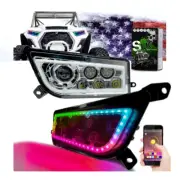2015-2021 POLARIS RZR 1000, 900 HALO HEADLIGHTS CONVERSION CHROME/ RGB Bluetooth