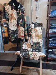 Reason Allover Camo Mixed Print Track Set Tracksuit 2 Piece Men's Size LARGE