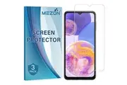 [Set of 3] Samsung Galaxy A23 Ultra Clear Screen Protector Film by MEZON Case Friendly, Shock Absorption (Galaxy A23, Clear)