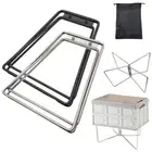 Foldable Ice Box Holder Stainless Steel Container Support Table Shelf Picnic