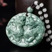 Natural Grade A Jade Jadeite Jade Women Men Bean Green Double Pixiu Pendant