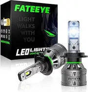 LED Light Bulbs, 13000Lumens 60W Per Set, 300% Brighter, 6500K Cool White LED Fog Light Conversion Kits, Non-Polarity Plug and Play Adjustable Beam with Fan, Canbus Ready, Pack of 2 (H7)