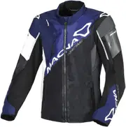 Macna Sigil Motorcycle Textile Jacket, black-white-blue, Size XL for Men Black White Blue