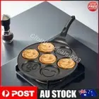 7 Cup Pancake Pan Non-stick Griddle Pancake Maker for Kids Breakfast(Black)
