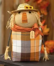 Lg. Primitive Scarecrow Rustic Scarecrow Folk Art Scarecrow Sitter